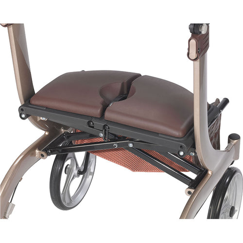 Drive Medical RTL10266CH-HS Nitro DLX Euro Style Rollator Rolling Walker, Champagne
